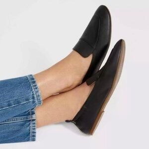Everlane The Day Black Leather Stretch Flats 7.5